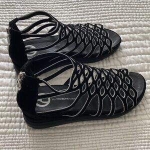 Browns black and silver sandals-9M